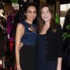 Farida Khelfa et Carla Bruni - Soirée Schiaparelli à l'école nationale supérieure des Arts Décoratifs le 1er juillet 2013. Lors d'un cocktail intitulé "Un récit d'amour pour Elsa", Christian Lacroix a honoré Elsa Schiaparelli et présenté une collection unique de dix-huit modèles rendant hommage à son style.