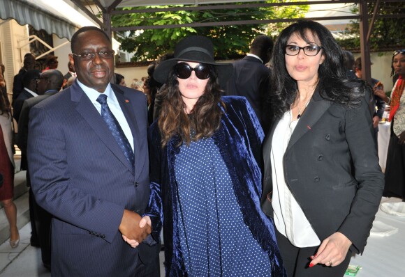 Exclusif - Le président de la République du Sénégal Macky Sall, Isabelle Adjani et Yamina Benguigui à Paris, le 4 juin 2013.