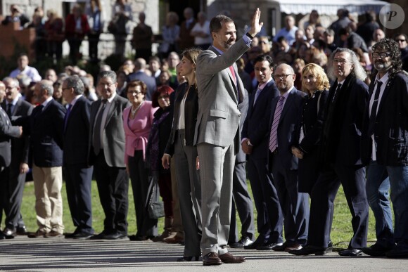 Letizia et Felipe d'Espagne à Teverga, en province des Asturies, pour la remise du Prix 2013 du Village Exemplaire, le 26 octobre 2013.