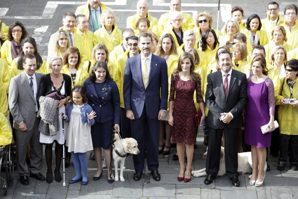Le prince Felipe et la princesse Letizia d'Espagne lors de la remise des 22e Prix Prince des Asturies à Oviedo le 25 octobre 2013.