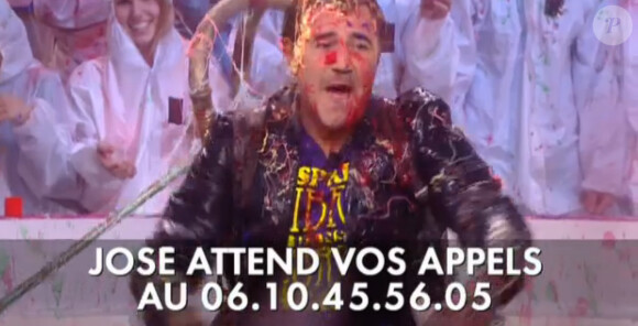 Les retrouvailles déjantées d'Antoine de Caunes et José Garcia au "Grand Journal" le 24 octobre 2013.