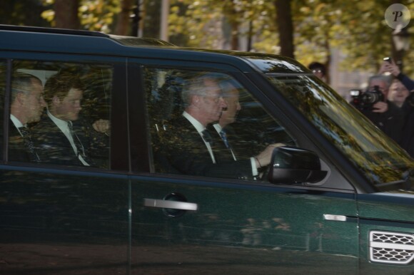 Le prince Harry lors du baptême de son neveu le prince George de Cambridge le 23 octobre 2013 à Londres.