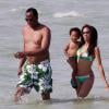 Conrad Murray avec Nicole Alvarez et leur fils Che Giovanni, le 31 juillet 2010.