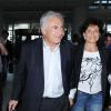 Domnique Strauss-Kahn et Anne Sinclair quittant enfin New York après l'abandon des charges pénales, le 3 septembre 2011.