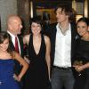 Bruce Willis, Demi Moore, Ashton Kutcher, avec Rumer Willis et Tallulah Belle Willis à New York, le 22 juin 2007.