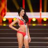 Miss Thaïlande défile en maillot de bain pour la compétition 2014 Yamamay pour Miss Univers, au Crocus City Hall de Moscou en novembre 2013