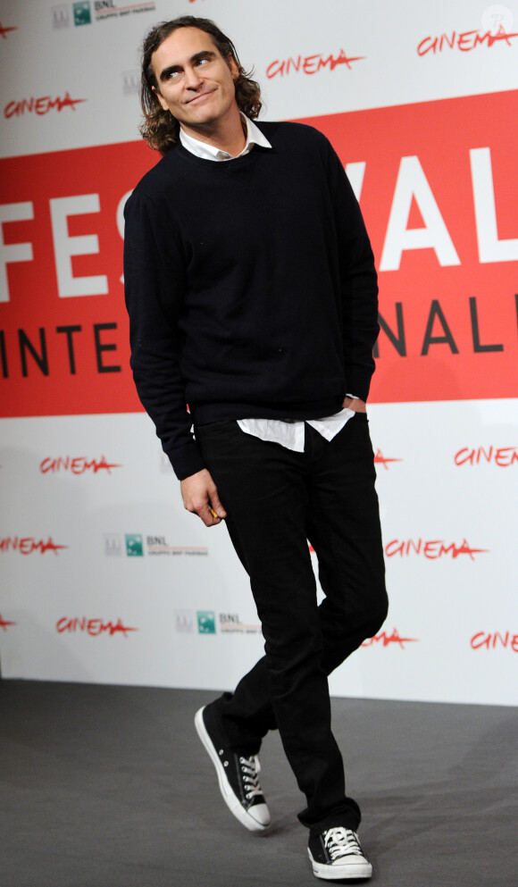 Joaquin Phoenix lors du photocall du film Her dans le cadre du Festival du film de Rome le 10 novembre 2013