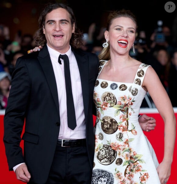 Joaquin Phoenix et Scarlett Johasson lors de l'avant-première du film Her dans le cadre du Festival du film de Rome le 10 novembre 2013