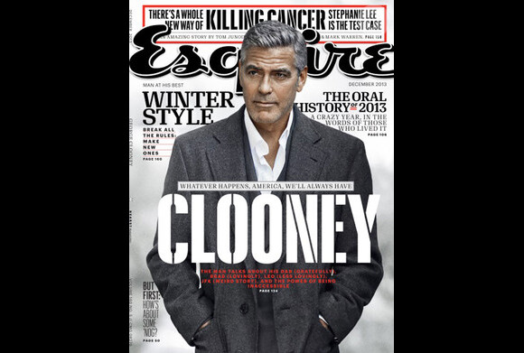 George Clooney en couverture d'Esquire - novembre 2013