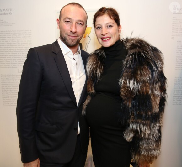 Jérôme Pulis et Marie Agnès Gillot au vernissage de l'exposition Miss Dior qui s'est tenu au Grand Palais le 12 novembre 2013
