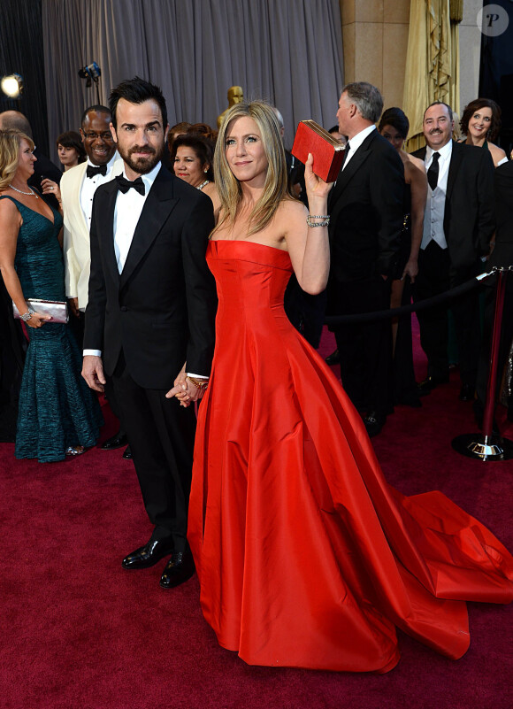 Justin Theroux et Jennifer Aniston lors des Oscars 2013