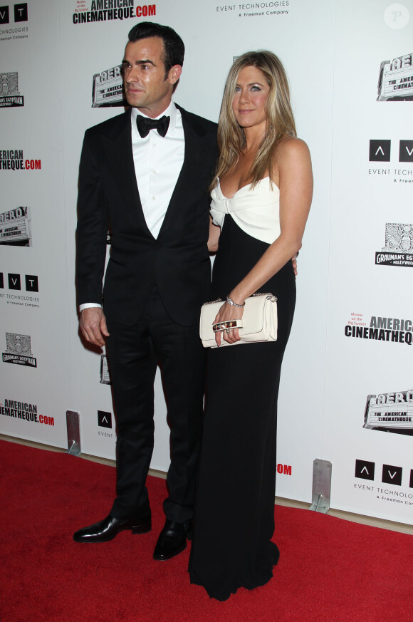Justin Theroux et Jennifer Aniston lors du 26e gala "American Cinematheque Award" à Beverly Hills, le 15 novembre 2012