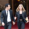 Jennifer Aniston et Justin Theroux à la sortie du Ritz à Paris le 13 juin 2013
