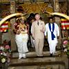 Le prince Charles lors de sa visite au Temple of the Tooth (Temple de la Dent) à Kandy le 16 novembre 2013