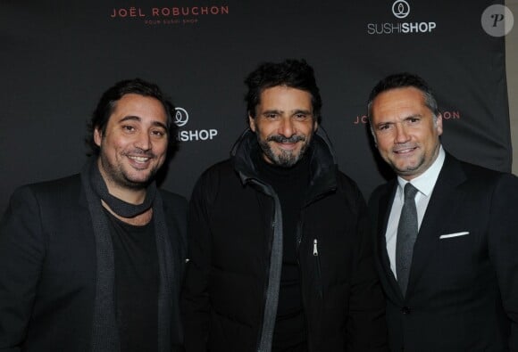 Exclusif : Hervé Louis, Pascal Elbé et Grégory MArciano à la soirée Sushi Shop organisée au Minipalais à Paris, le 19 novembre 2013.