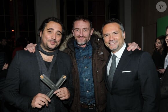 Exclusif : Grégory Marciano, Jean-Paul Rouve et Hervé Louis à la soirée Sushi Shop organisée au Minipalais à Paris, le 19 novembre 2013.
