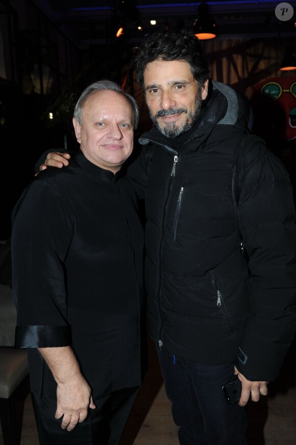 Exclusif : Joël Robuchon et Pascal Elbé à la soirée Sushi Shop organisée au Minipalais à Paris, le 19 novembre 2013.