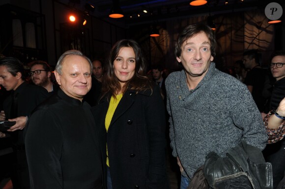 Exclusif : Joël Robuchon, Zoé Félix et Pierre Palmade à la soirée Sushi Shop organisée au Minipalais à Paris, le 19 novembre 2013.