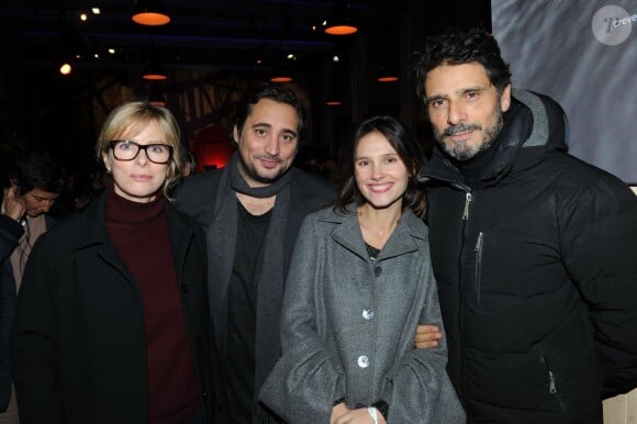 Exclusif : Karin Viard, Hervé Louis, Virignie Ledoyen et Pascal Elbé à la soirée Sushi Shop organisée au Minipalais à Paris, le 19 novembre 2013.