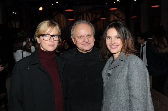 Exclusif : Karin Viard, Joël Robuchon et Virginie Ledoyen à la soirée Sushi Shop organisée au Minipalais à Paris, le 19 novembre 2013.