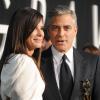 Sandra Bullock et George Clooney à New York le 1er octobre 2013.
