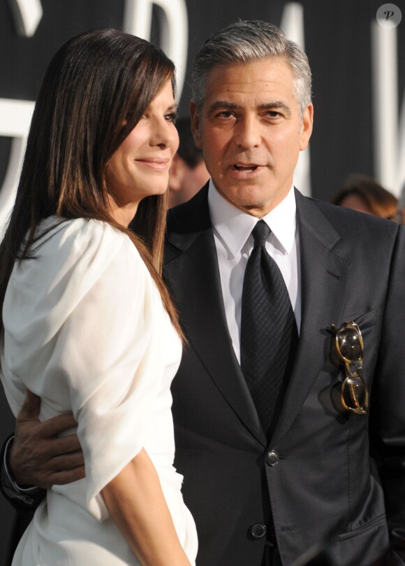Sandra Bullock et George Clooney à New York le 1er octobre 2013.