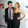 Lindsay Lohan et Charlie Sheen à la première de Scary Movie 5, à Hollywood, le 11 avril 2013.