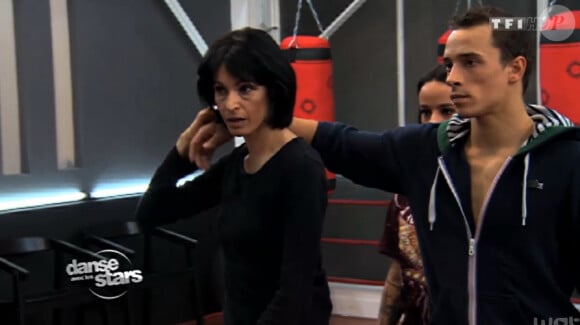 Marie-Claude Pietragalla assiste aux répétitions d'Alizée et de Grégoire Lyonnet qui s'entraînent dur pour la finale de "Danse avec les stars" 4.