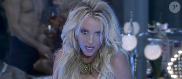 La chanteuse Britney Spears sur le tournage de son vidéo clip Work Bitch, en septembre 2013.