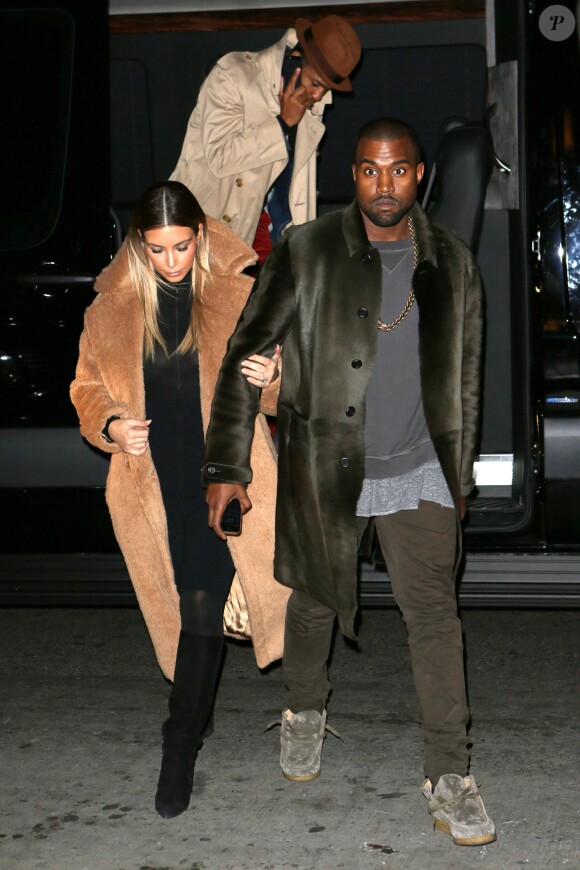 Kim Kardashian et Kanye West à New York, le 24 novembre 2013.