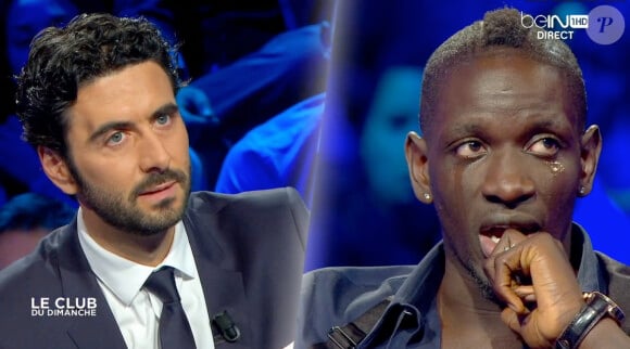 Mamadou Sakho en larmes dans "Le club du dimanche" sur BeIN Sport dimanche 24 novembre 2013.
