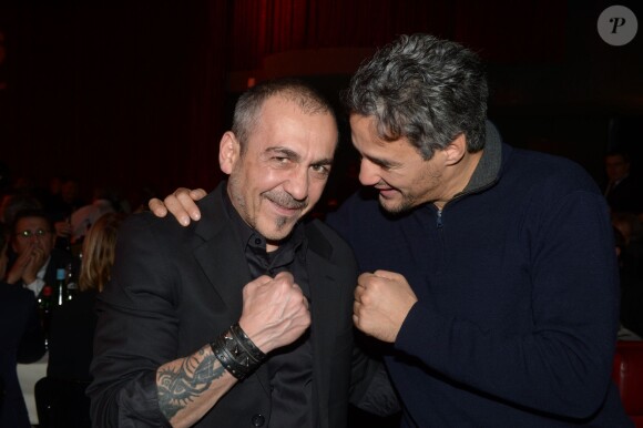 Fabrice Benichou et Farid Khider lors de la 19eme édition des Trophées de la Nuit au Lido le 25 novembre 2013