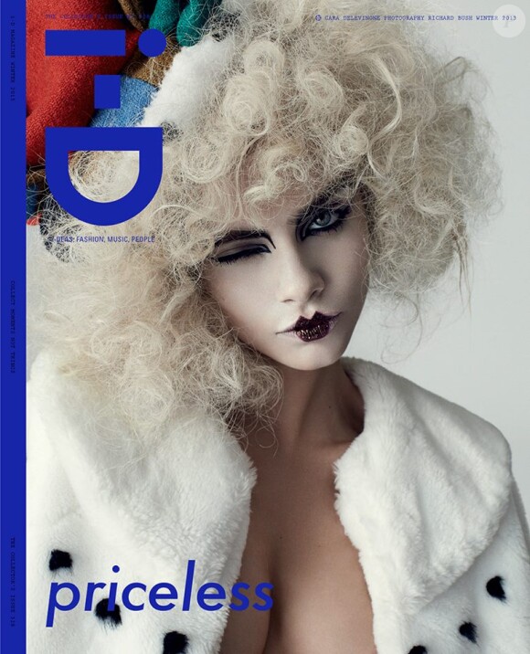 Cara Delevingne en couverture du magazine i-D. Numéro d'hiver 2013.