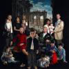 La Famille Royale, portrait de la reine Margrethe II de Danemark et sa famille par Thomas Kluge, dévoilé le 15 novembre 2013.