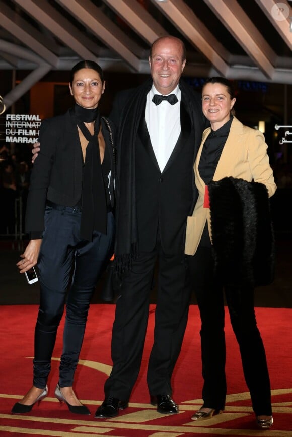 Nora Sahli, l'incontournable grande journaliste de Gala, Bernard Danillon responsable des RP de Dior, Catherine Marin - Ouverture du 13e Festival International du Film de Marrakech, le 29 novembre 2013.