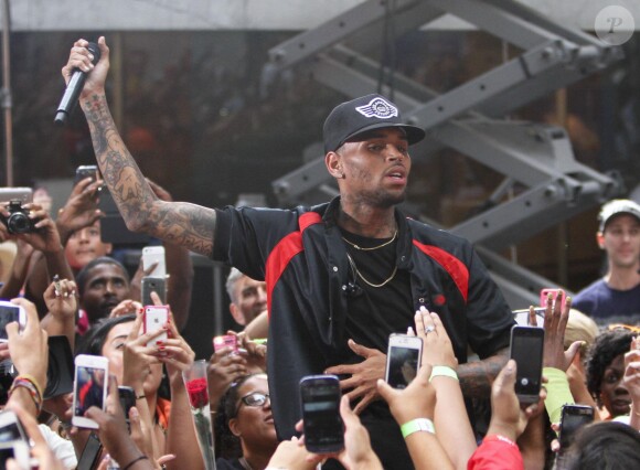 Chris Brown sur le plateau de l'émission Today à New York. Le 30 août 2013.