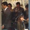 Les acteurs Jamie Dornan et Dakota Johnson lors du tournage des premières scènes du film Fifty Shades Of Grey à Vancouver le 1er décembre 2013.