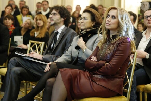 Exclusif - Lara Fabian et Michele Barzach à la vente aux enchères des Frimousses de créateurs (au profit de l'Unicef pour les enfants du Darfour) à l'hôtel George V, à Paris, le 2 décembre 2013.