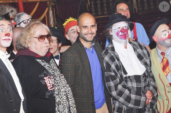 Josep Guardiola aux 20 ans de l'ONG Clowns Sans Frontières au Cirque Roncalli à Munich, le 2 décembre 2013.