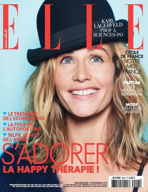 Cécile de France en couverture du magazine Elle du 29 novembre 2013.