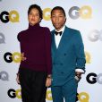  Helen Lasichanh et Pharrell Williams, tout en Lanvin, lors de la soirée des GQ Men Of The Year à Los Angeles. Le 12 novembre 2013. 
