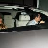 Jennifer Lopez et Casper Smart en voiture à West Hollywood. Los Angeles, le 5 décembre 2013.