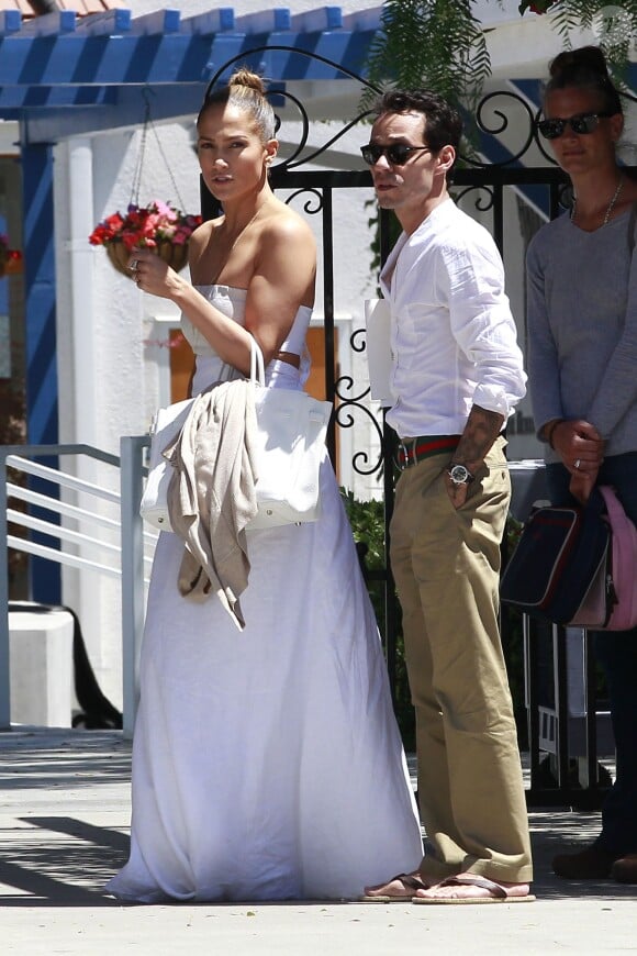 Jennifer Lopez et son ex-mari Marc Anthony à Los Angeles, le 19 juin 2013.