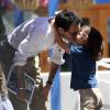 Marc Anthony et son fils Max (5 ans) à Los Angeles, le 19 juin 2013.