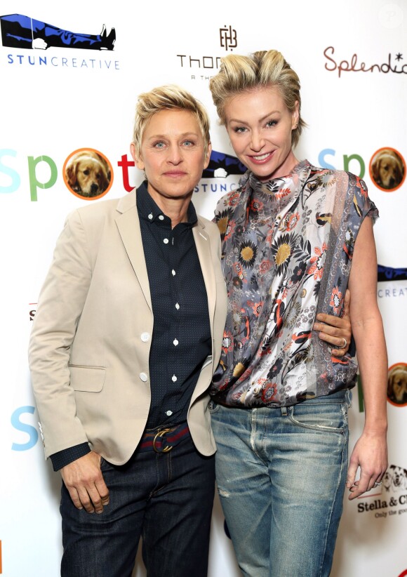 Ellen DeGeneres et Portia De Rossi à Beverly Hills le 13 octobre 2013