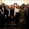 Valérie Trierweiler recevait les femmes des chefs d'États africains en marge du sommet de l'Élysée pour la paix et la sécurité en Afrique au musée d'Orsay le 6 décembre 2013, dans le cadre d'une réunion pour dénoncer vendredi à Paris les viols systématiques, "armes de guerre" dans les zones en conflits