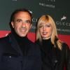 Nikos Aliagas et sa compagne Tina Grigoriou lors de l'épreuve Style & Competition for AMADE aux Gucci Masters de Villepinte le 7 décembre 2013