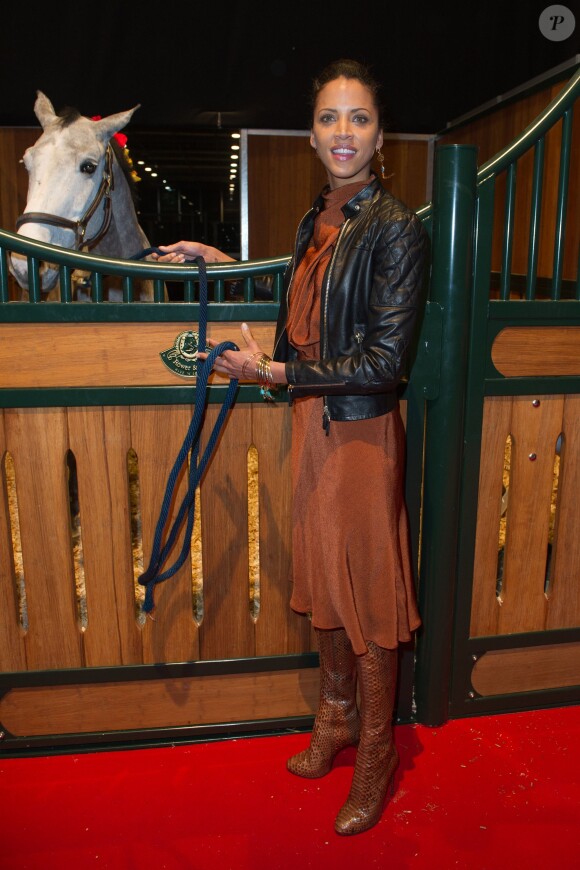 Noémie Lenoir lors de l'épreuve Style & Competition for AMADE aux Gucci Masters de Villepinte le 7 décembre 2013