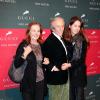 Jean Rochefort avec sa femme Françoise et sa fille Clémence lors de l'épreuve Style & Competition for AMADE aux Gucci Masters de Villepinte le 7 décembre 2013