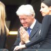 Bill Clinton lors de l'hommage à Nelson Mandela au Soccer City Stadium à Soweto, le 10 décembre 2013.